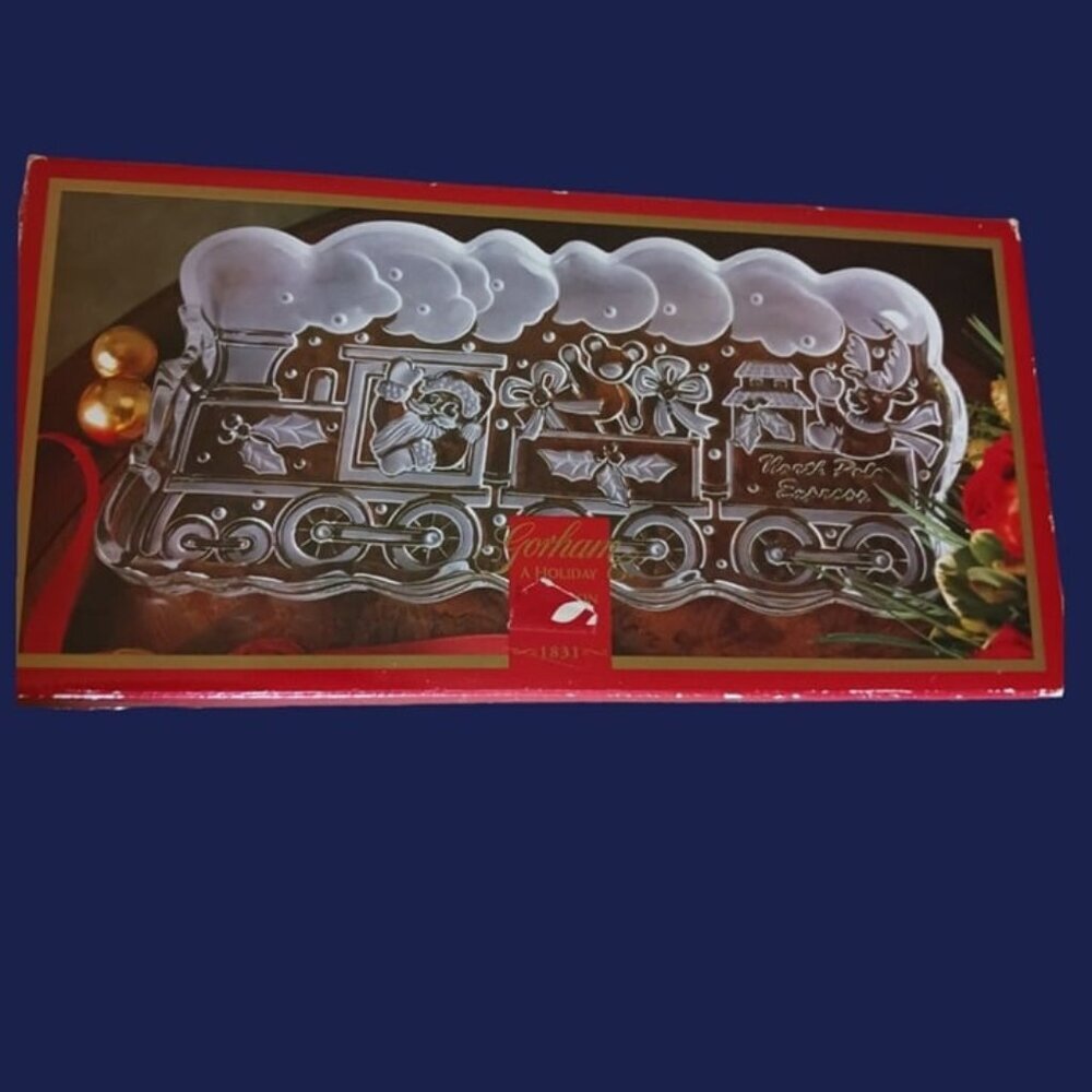 Gorham a holiday tradition north pole express  train platter server